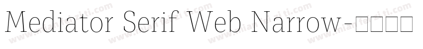 Mediator Serif Web Narrow字体转换